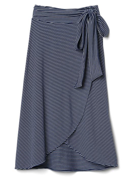 Image number 6 showing, Stripe wrap midi skirt
