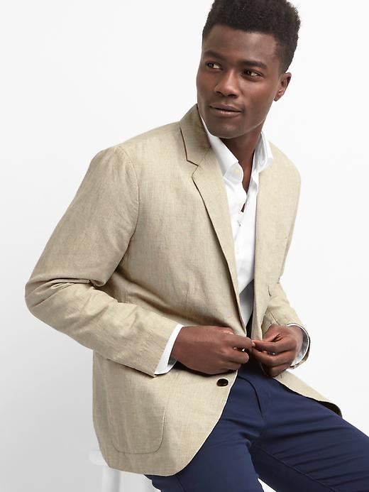 Image number 1 showing, Cotton-linen blazer