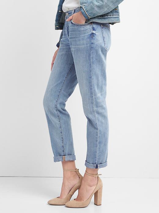 Image number 5 showing, Mid rise relaxed boyfriend jeans