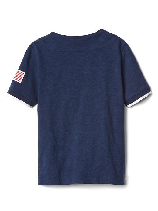 View large product image 2 of 3. Americana logo slub jersey