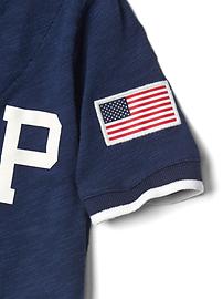 View large product image 3 of 3. Americana logo slub jersey