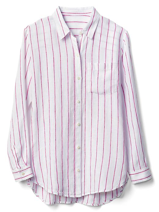 Image number 6 showing, Linen oversize boyfriend shirt