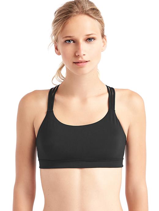 Image number 10 showing, Low impact Coolmax&#174 layer triple-strap sports bra