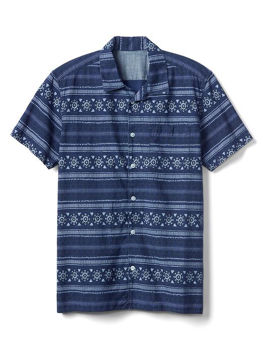 Image number 6 showing, Batik stripe short sleeve standard fit shirt