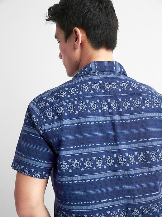 Image number 2 showing, Batik stripe short sleeve standard fit shirt