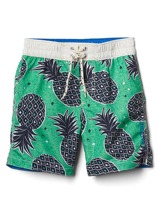 Image number 1 showing, Pineapple swim trunks
