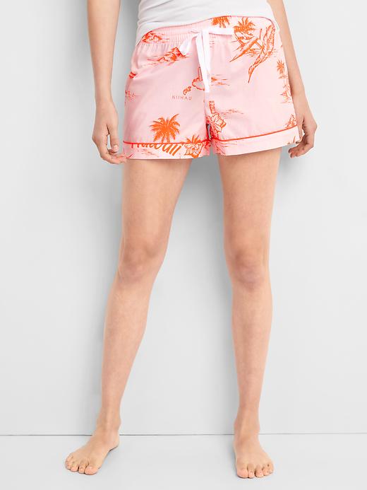 View large product image 1 of 1. Dreamer Print Shorts in Poplin