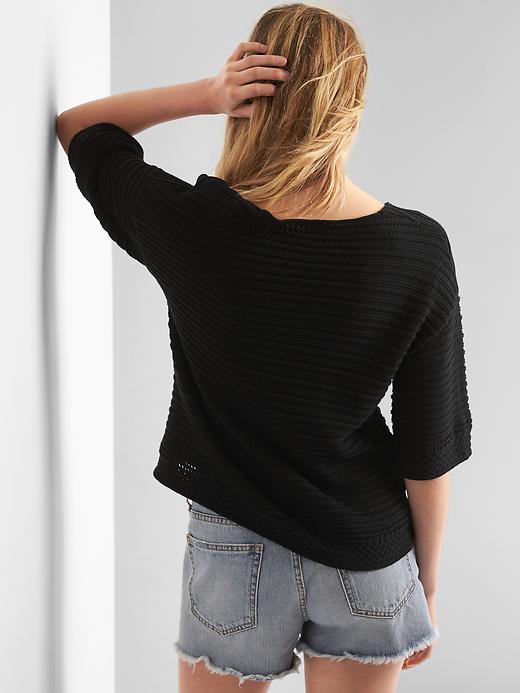 Image number 2 showing, Textured V-neck sweater