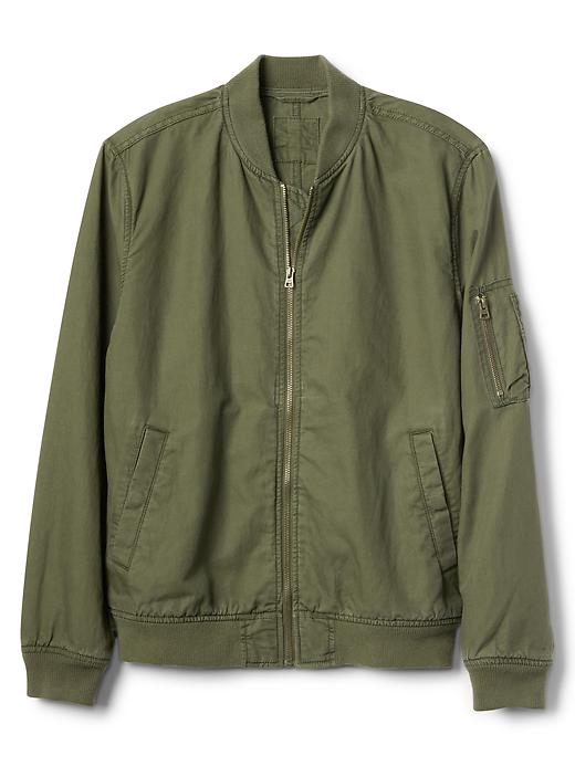 Image number 6 showing, Cotton-linen bomber jacket