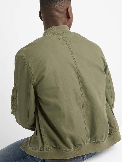 Image number 2 showing, Cotton-linen bomber jacket
