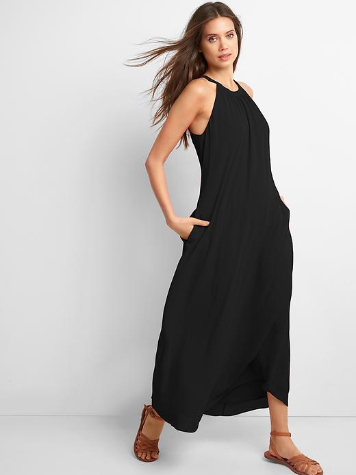 Image number 7 showing, Drapey halter maxi dress
