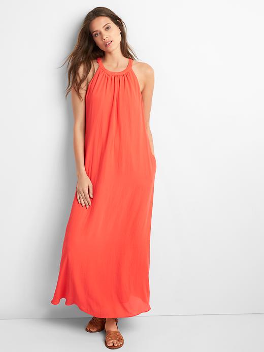 Image number 6 showing, Drapey halter maxi dress