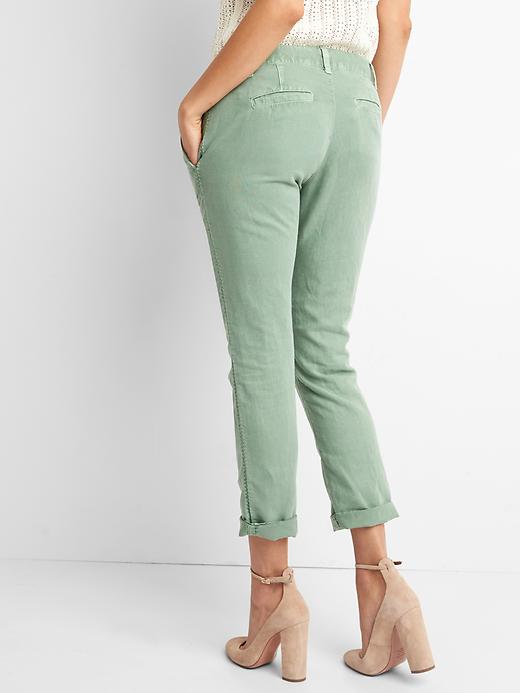 Image number 2 showing, Linen girlfriend chinos