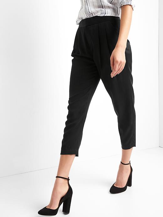 Image number 5 showing, TENCEL&#153 pleated ankle trousers