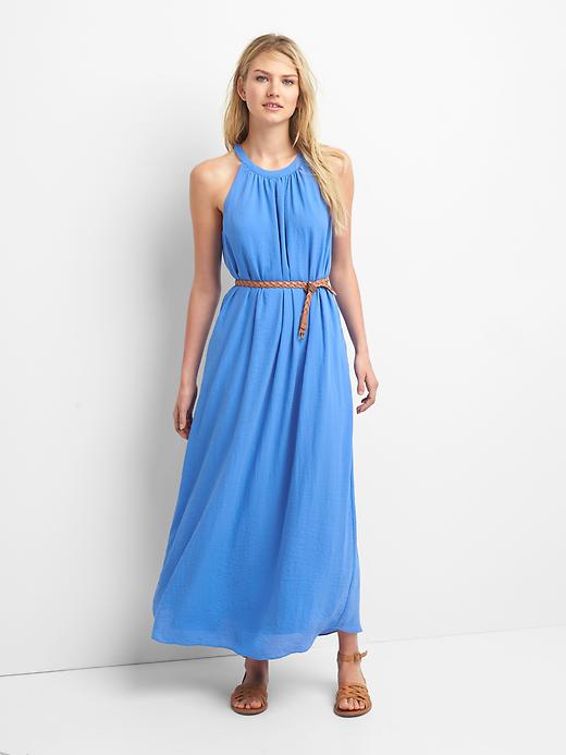 Image number 1 showing, Drapey halter maxi dress