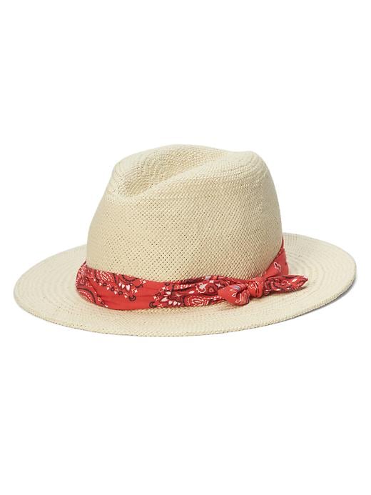 Image number 1 showing, Bandana panama hat