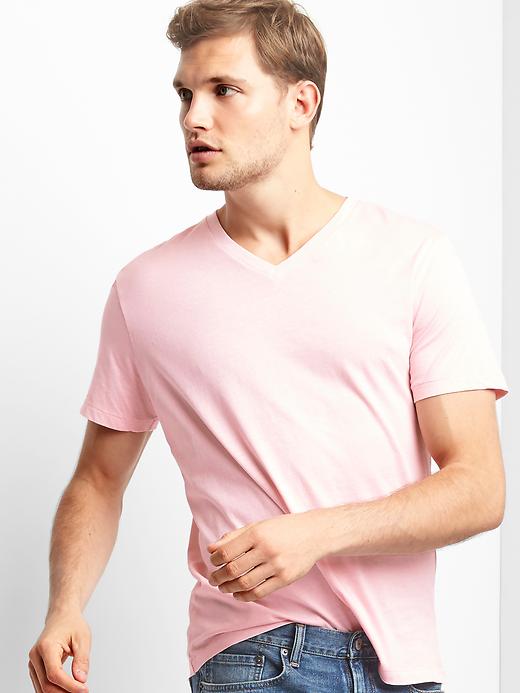 Image number 1 showing, Essential Short Sleeve V-Neck T-Shirt