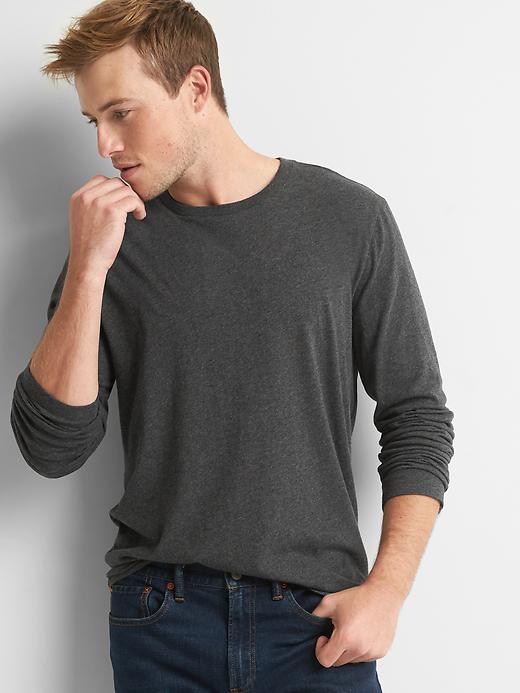 View large product image 1 of 1. Essential long-sleeve crewneck t-shirt
