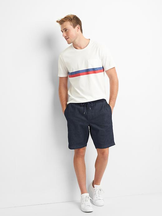 Image number 3 showing, Denim drawcord shorts (9")