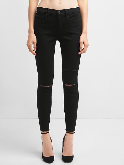Image number 7 showing, Mid rise destructed true skinny ankle jeans