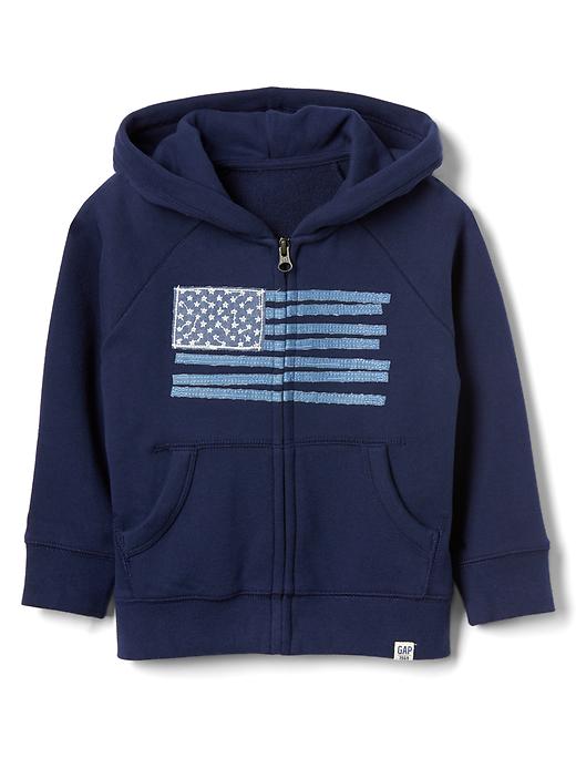 View large product image 1 of 3. Americana raglan zip hoodie