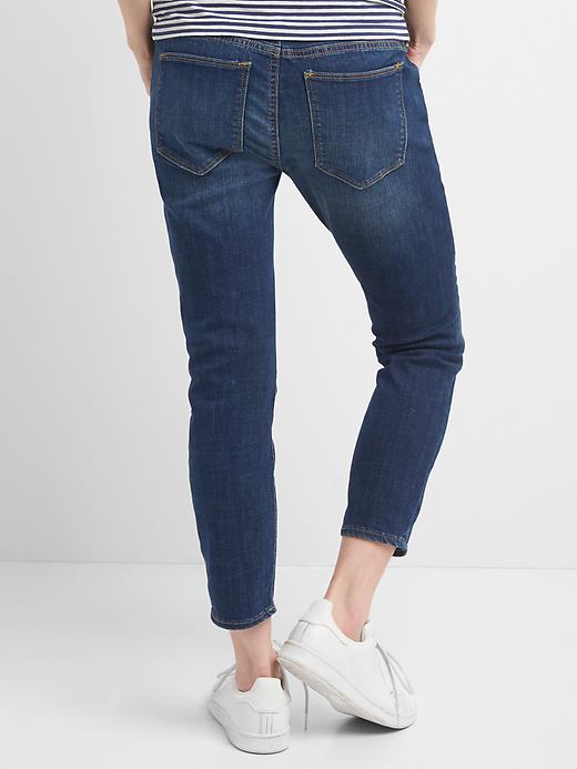 Image number 2 showing, Maternity demi panel true skinny crop jeans