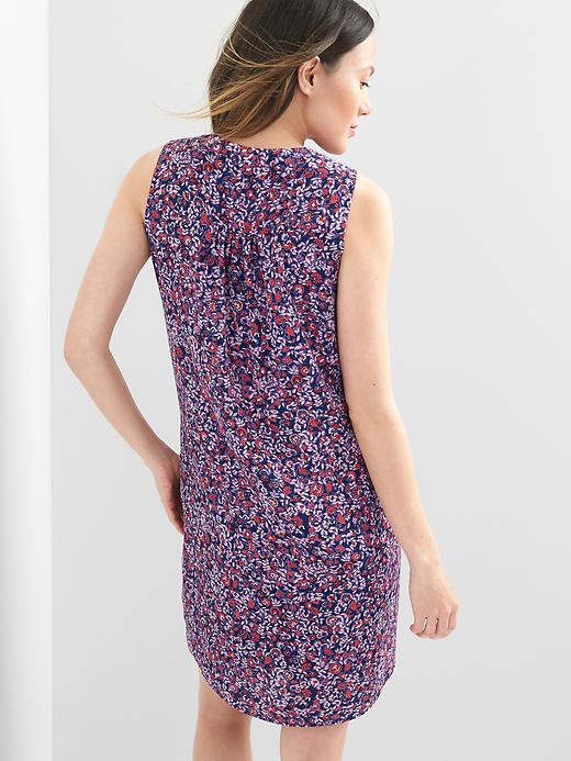 Image number 2 showing, Maternity floral sleeveless pintuck dress