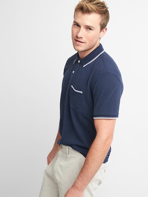 Image number 1 showing, Short sleeve pique polo