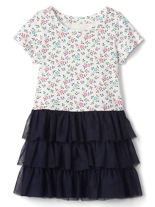 View large product image 1 of 1. Short sleeve tiered dress