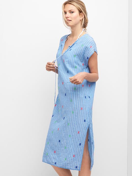 Image number 1 showing, Embroidery stripe caftan