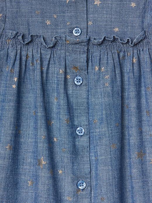 Image number 3 showing, Silver star chambray dress
