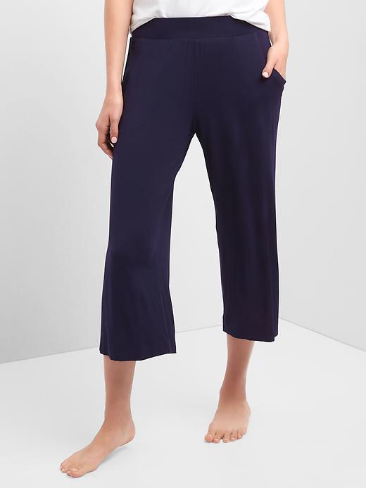 Image number 3 showing, Pure Body modal wide-leg crop pants