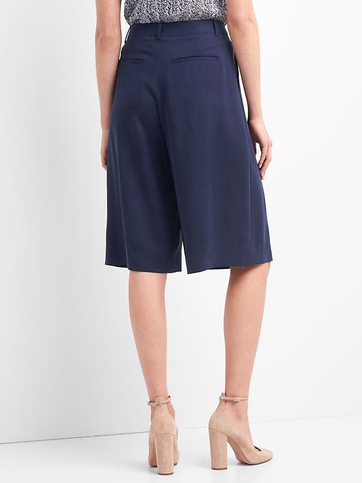 Image number 2 showing, TENCEL&#153 pleated crop culottes