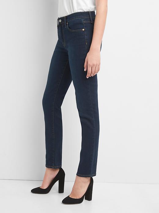 Image number 5 showing, Mid rise real straight jeans