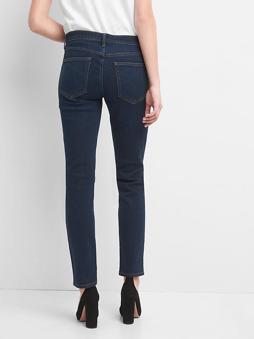 Image number 2 showing, Mid rise real straight jeans