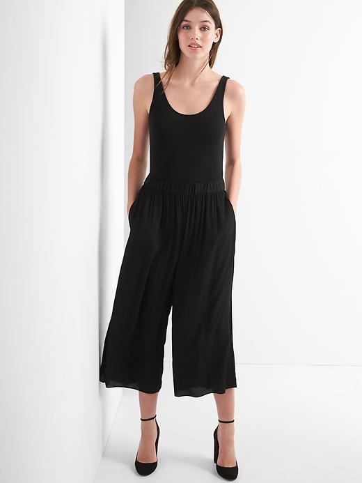 Image number 3 showing, Drapey crepe culottes