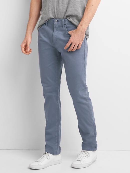 Image number 1 showing, Broken twill slim fit jeans