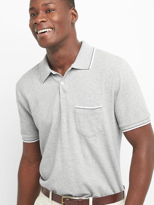 Image number 3 showing, Short sleeve pique polo