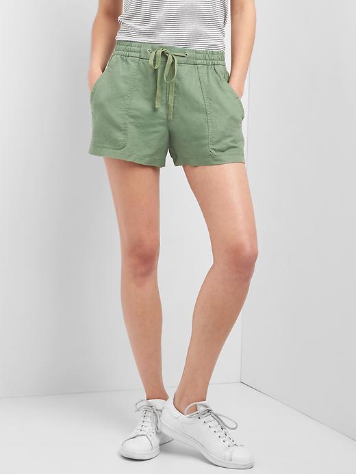 Image number 1 showing, Linen-cotton utility shorts