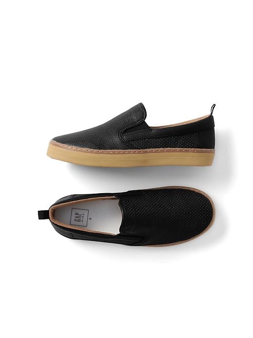 View large product image 1 of 1. Perforated slip-on sneakers