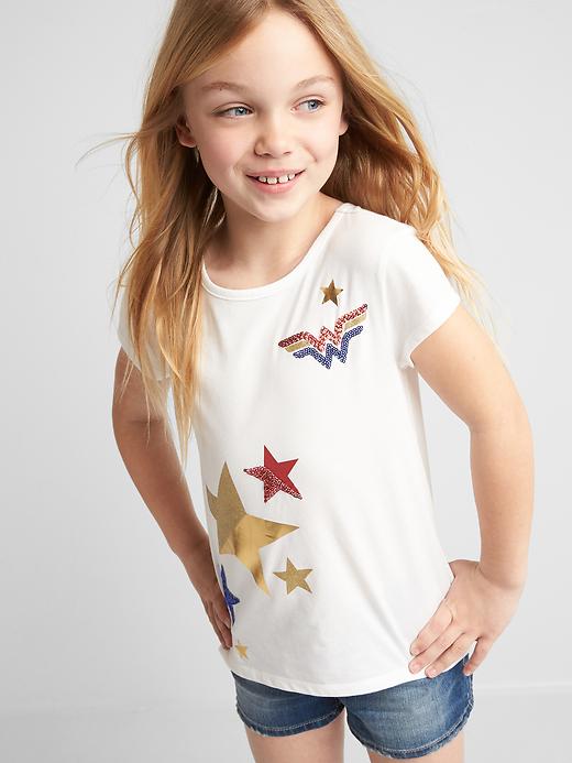 View large product image 1 of 1. GapKids &#124 Wonder Woman&#153 strap-back tee