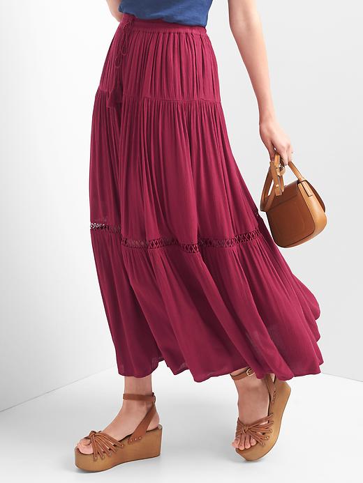 Image number 1 showing, Tiered maxi skirt