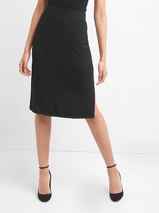 View large product image 1 of 1. Softspun midi skirt