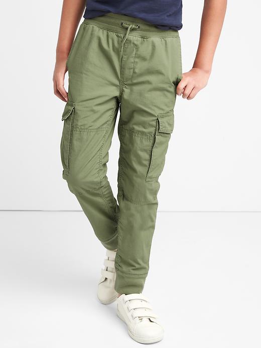 Image number 5 showing, Jersey-lined cargo joggers
