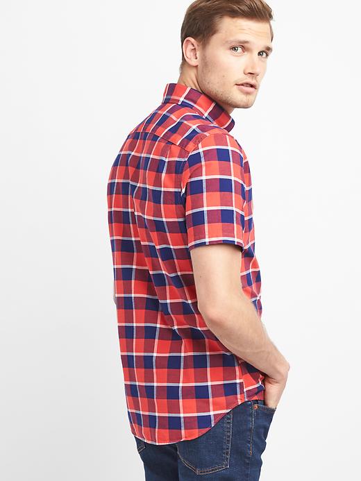 Image number 2 showing, Oxford check short sleeve shirt