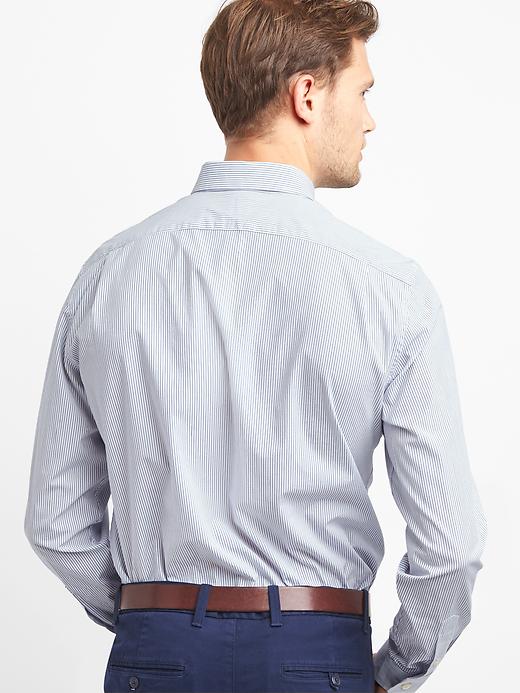Image number 2 showing, Stretch Poplin pinstripe standard fit shirt