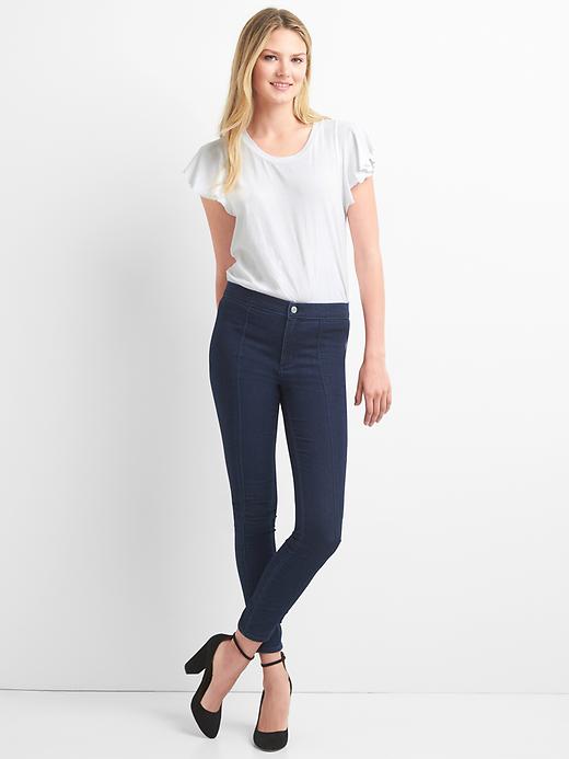 Image number 3 showing, Seamed slim fit jeans