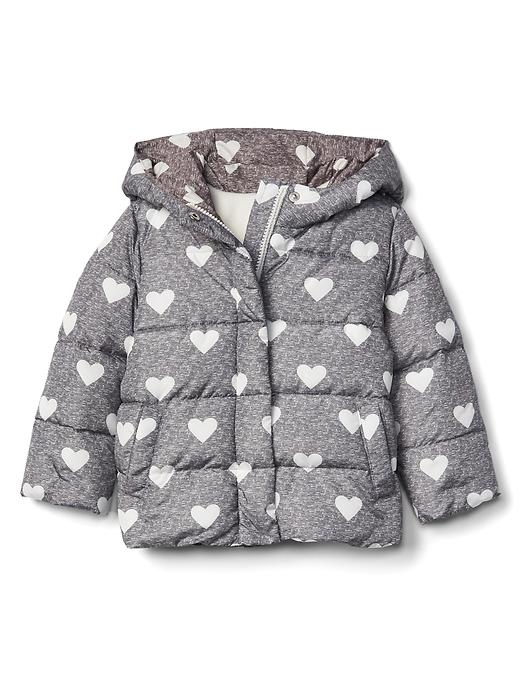 View large product image 1 of 1. Heart puffer hoodie