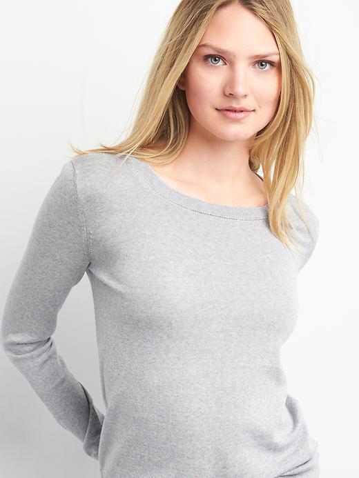 Image number 5 showing, Crewneck Pullover Sweater in Merino Wool