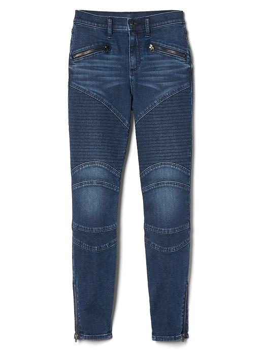 Image number 6 showing, Mid rise moto true skinny ankle jeans